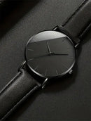 3 PCS escala simples strass relógio de quartzo masculino com carteira caneta gi