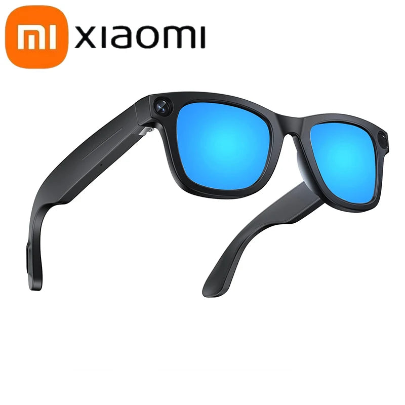 Xiaomi 6k hd ai óculos de câmera inteligente 100mp 260mah bateria de longa duração controle assistente de voz chamada de música esporte óculos inteligentes