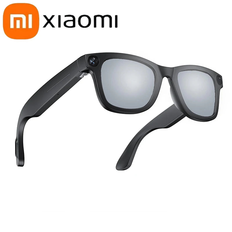 Xiaomi 6k hd ai óculos de câmera inteligente 100mp 260mah bateria de longa duração controle assistente de voz chamada de música esporte óculos inteligentes