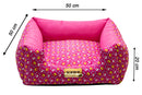 Cama Quadrada para Cachorro ou Gato Luppet Luxo Rosa Ossinho Tamanho:M