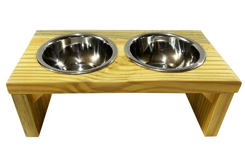 Luppet Comedouro para Cães e gatos Toronto Elevado e com potes de Inox P, 35x18