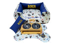 Kit Enxoval Completo para Cachorro 100% Impermeavel Luppet Azul Cachorrinho