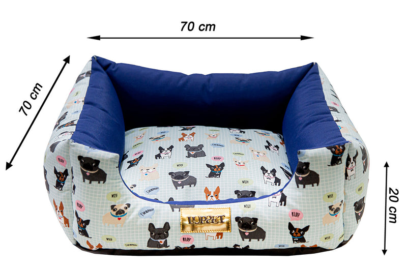 Kit Enxoval Completo para Cachorro 100% Impermeavel Luppet Azul Cachorrinho