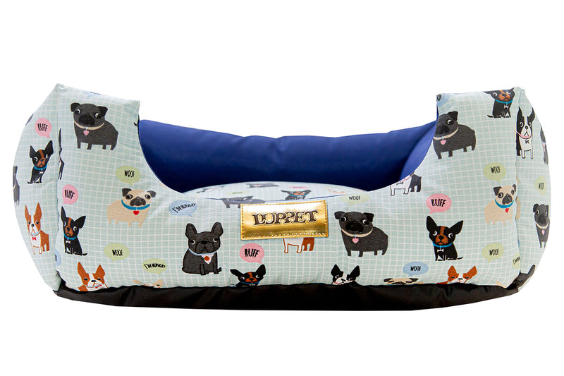 Kit Enxoval Completo para Cachorro 100% Impermeavel Luppet Azul Cachorrinho