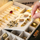 Maleta Porta-Jóias 2 Andares para Brincos, Anéis e Relógios Cor:Branco;Tamanh