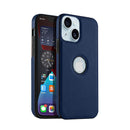 Capa Couro para iPhone - Azul Modelo do iPhone:16 plus