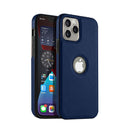Capa Couro para iPhone - Azul Modelo do iPhone:16 plus