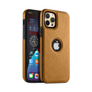 Capa Couro para iPhone - Marrom Modelo do iPhone:16 Plus