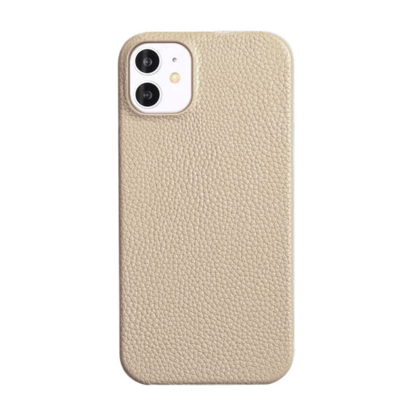 Capa Couro Premium para iPhone - Bege Modelo do iPhone:16 Plus