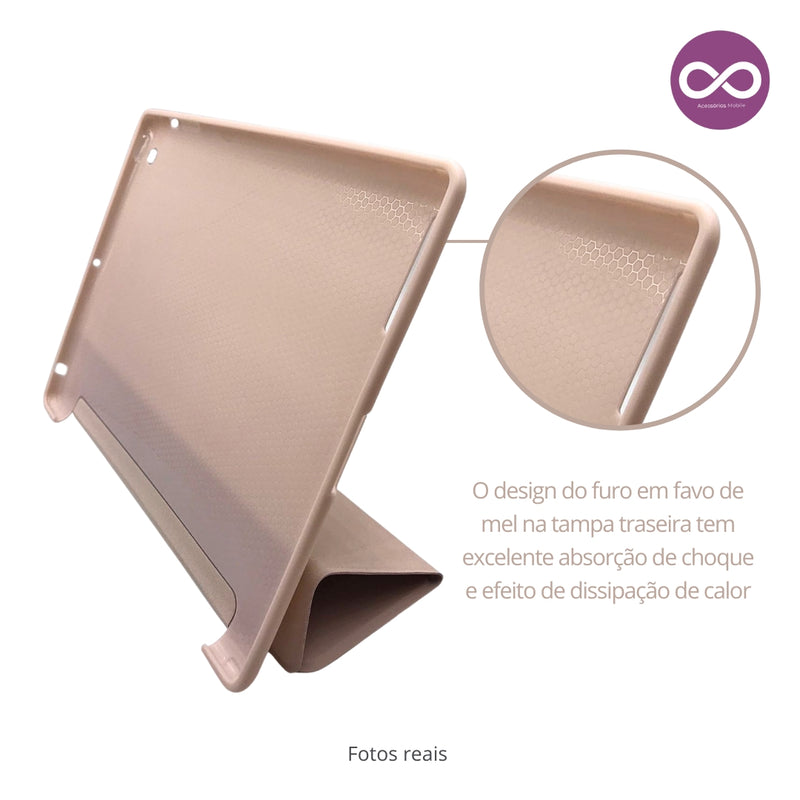 Smart Case para iPad com Suporte para Caneta - Rosa Modelo:Pro (9.7")
