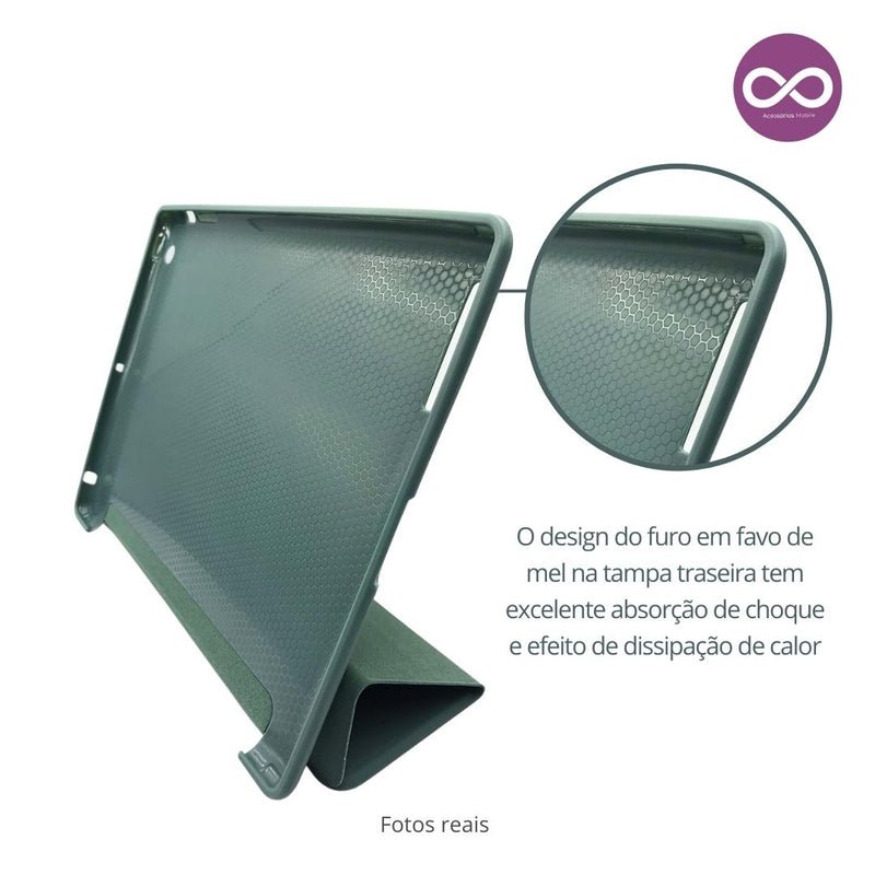 Smart Case para iPad com Suporte para Caneta - Verde Modelo:2ª /3ª /4ª Geraç