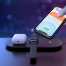 Estação Carregamento Sem Fio Wireless 3 Em 1 Hrebos HS-350