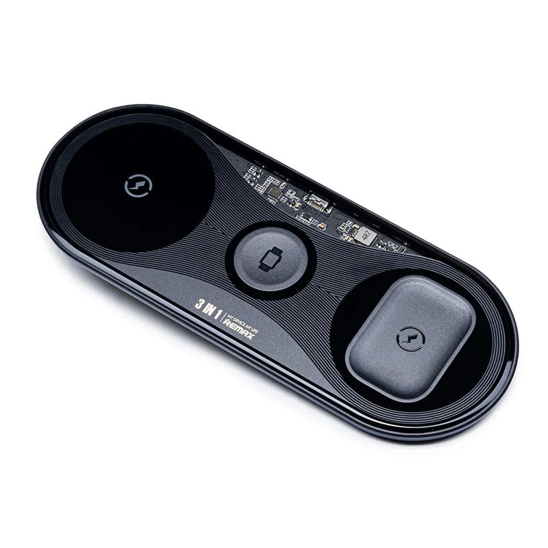 Estação Carregamento Sem Fio Wireless 3 Em 1 Hrebos HS-350