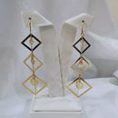 Brincos Longo luxo Banhada a Ouro 18k Semi Joias