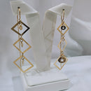 Brincos Longo luxo Banhada a Ouro 18k Semi Joias