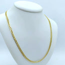 Corrente de Banhada Ouro 18k Semi-jóias com Pingente Cruz No Da Prosperidade