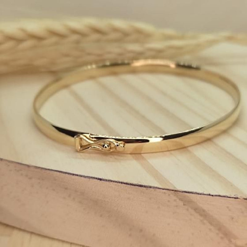 Pulseira Escrava Com Coração Bnhada a Ouro 18k Semi Joias