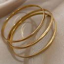 Pulseira Escrava Lisa Banhada a Ouro 18k Semi Joias