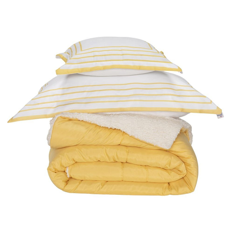 Kit Coberdrom Soft 03 Peças Solteiro cor:Amarelo