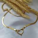 Colar Malha Italiana Coração Joias Lepich